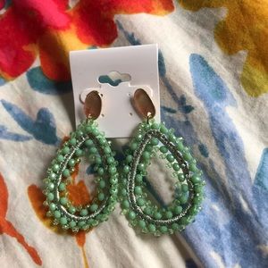 well made green earrings from Aruban boutique